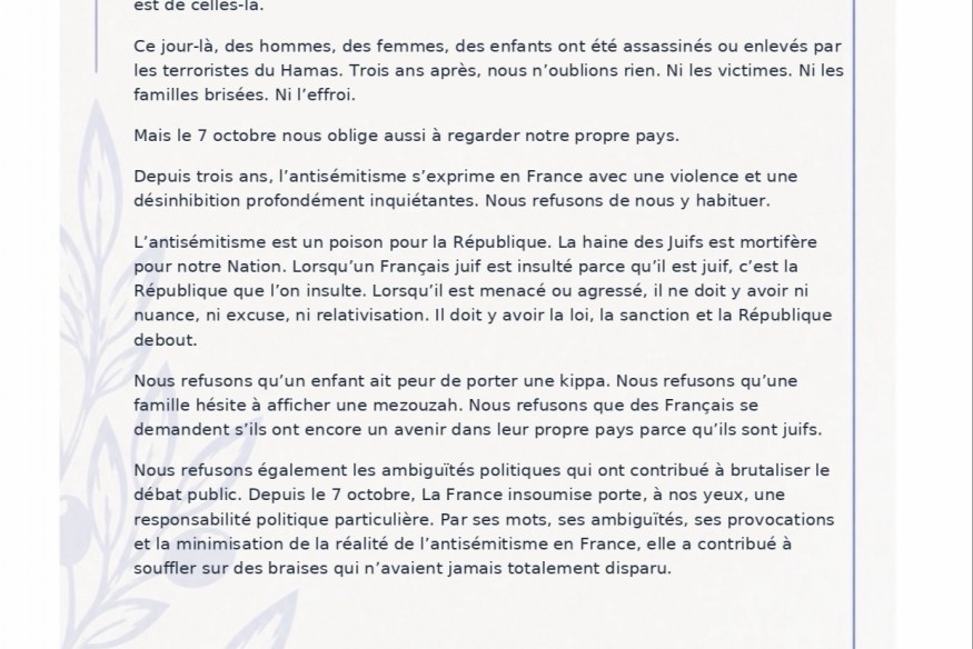 « Face à l’antisémitisme, la République ne doit plus trembler »